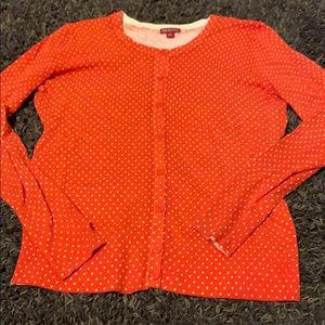 Marina Red and White Polka Dot Cardigan